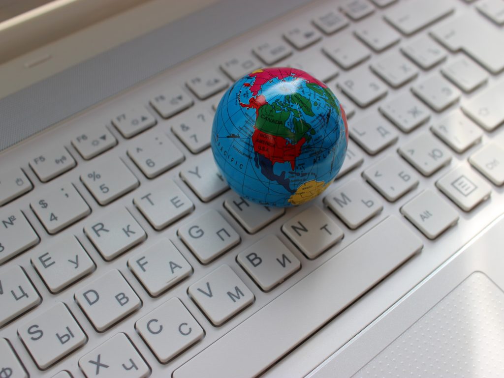 Laptop and Globe